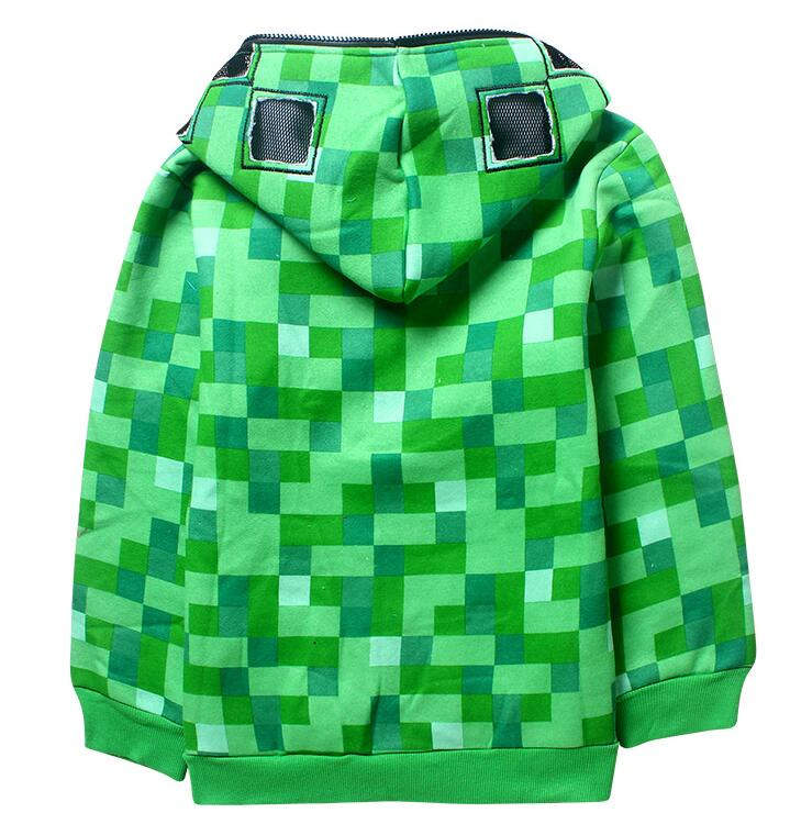 Minecraft Creeper Zip-Up Costume Hoodie with Mask#3