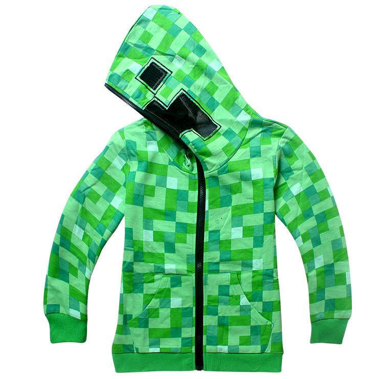 Minecraft Creeper Zip-Up Costume Hoodie with Mask#2