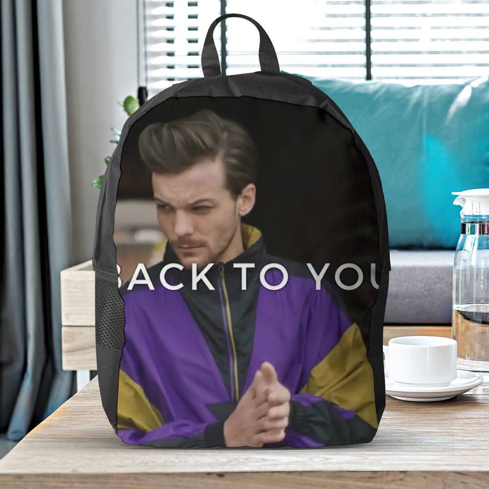 Louis Tomlinson Backpacks - Best Selling - Louis Tomlinson Logo Smile  Merchandise Backpack RB0308