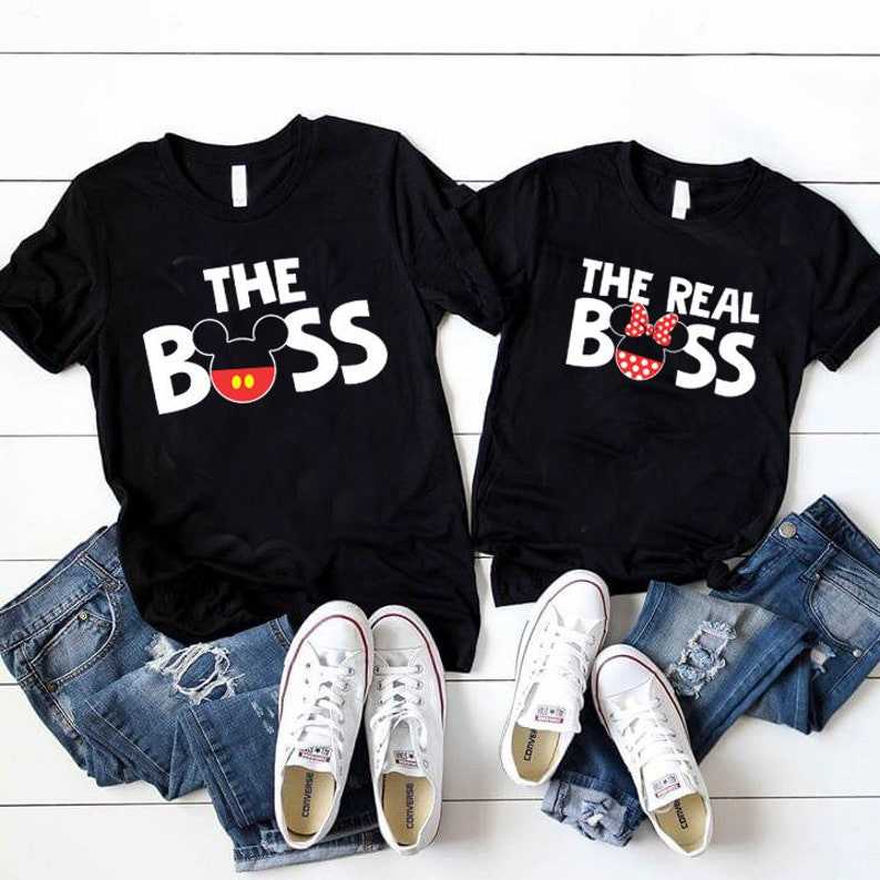 Disney Couple Shirts, The Boss And The Real Boss Shirt