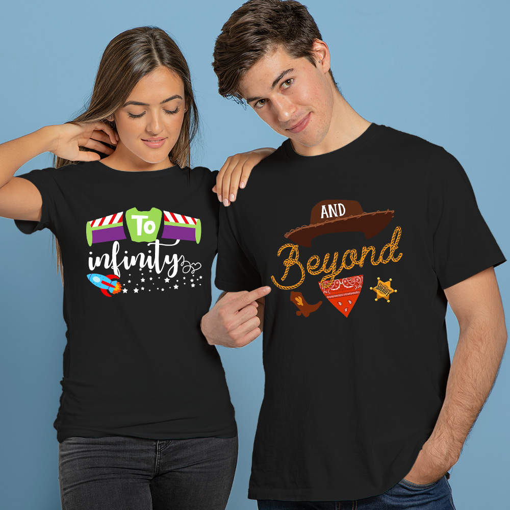 Disney Couple Shirts, To Infinity and Beyond Couple Matching Shirts