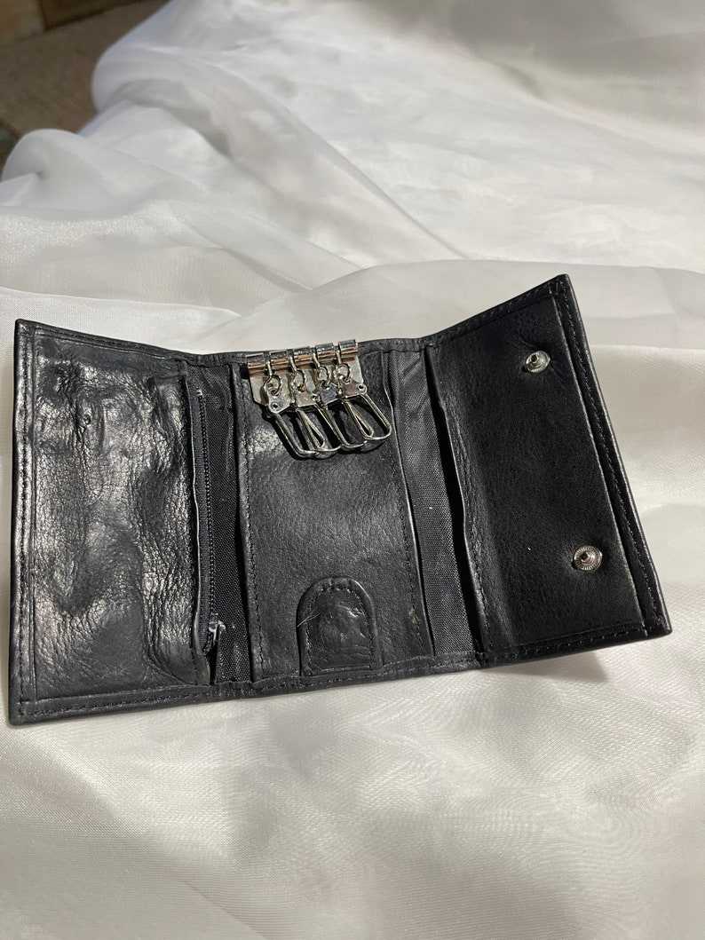 The Men's Keychain Wallet, Unisex Leather Keychain Wallet 