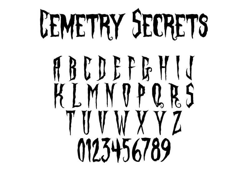 Horror Svg Font, Cemetry Secrets - Horror Alphabet SVG#1