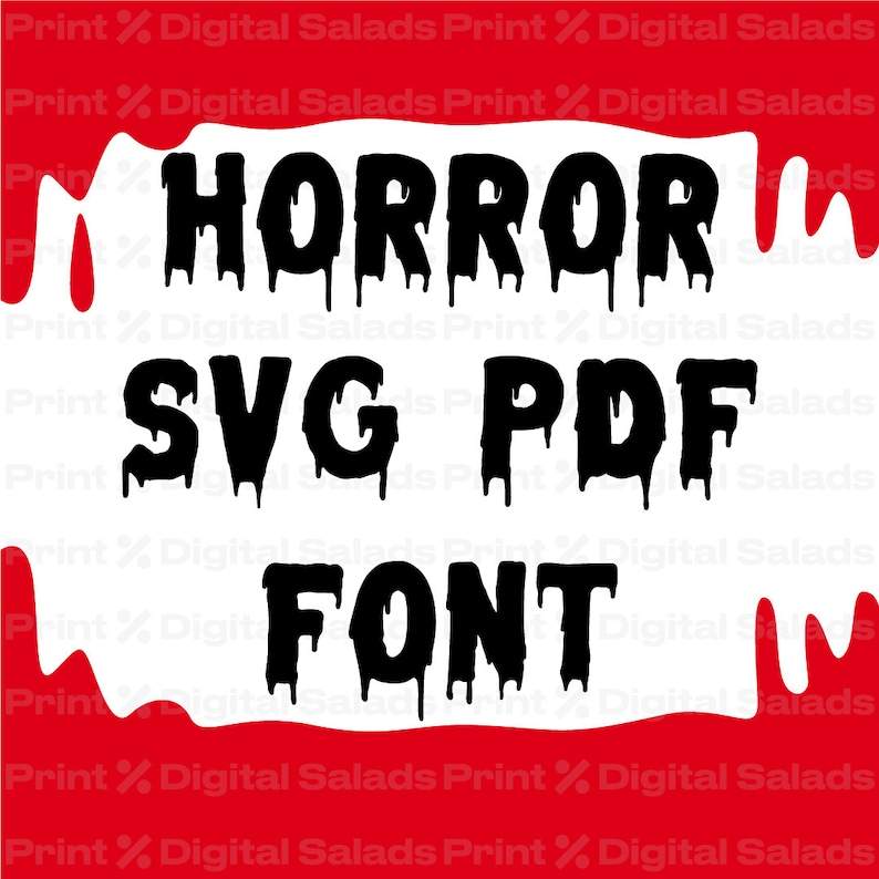 Horror Svg Font, Scary and Spooky Halloween Font#1