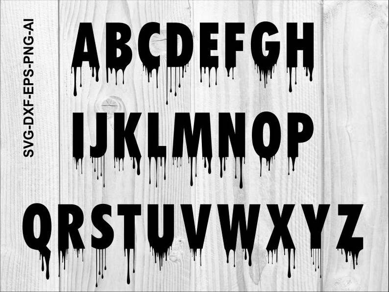 Horror Svg Font, Horror Cricut Font Svg Digital Download Alphabet Svg#5