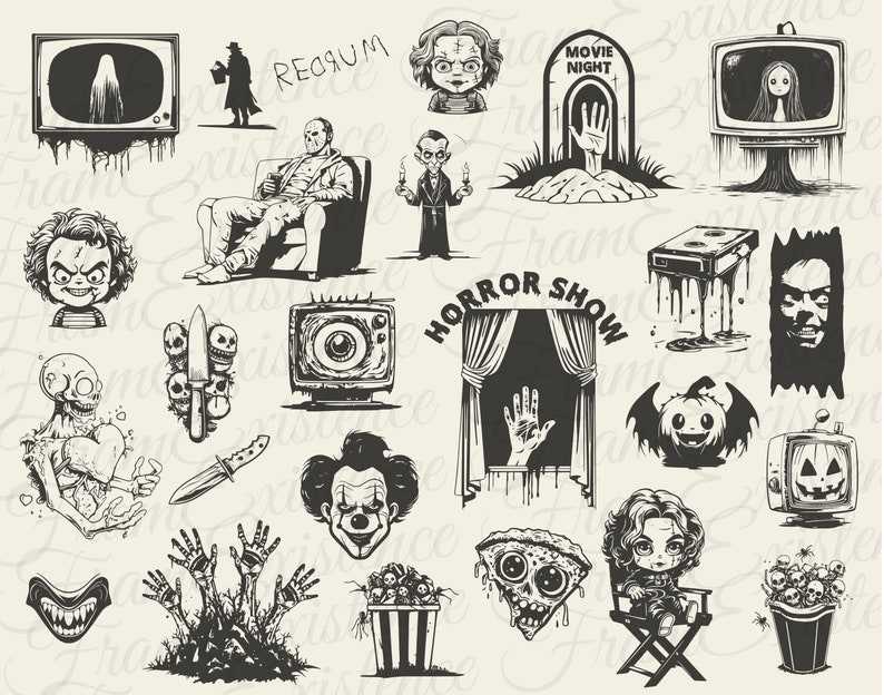 Horror Svg Bundle, Horror Movie Night svg Bundle Horror Png