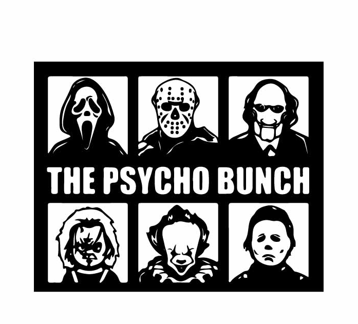 Horror Svg Free, The Psycho Bunch SVG & PNG Free Download