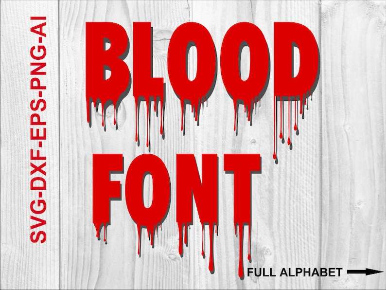 Horror Svg Font, Horror Cricut Font Svg Digital Download Alphabet Svg#3
