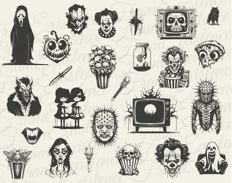 Horror Svg Bundle, Horror Movie Night svg Bundle Horror Png#4