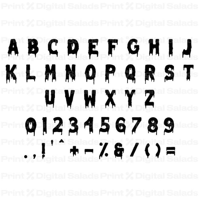 Horror Svg Font, Scary and Spooky Halloween Font