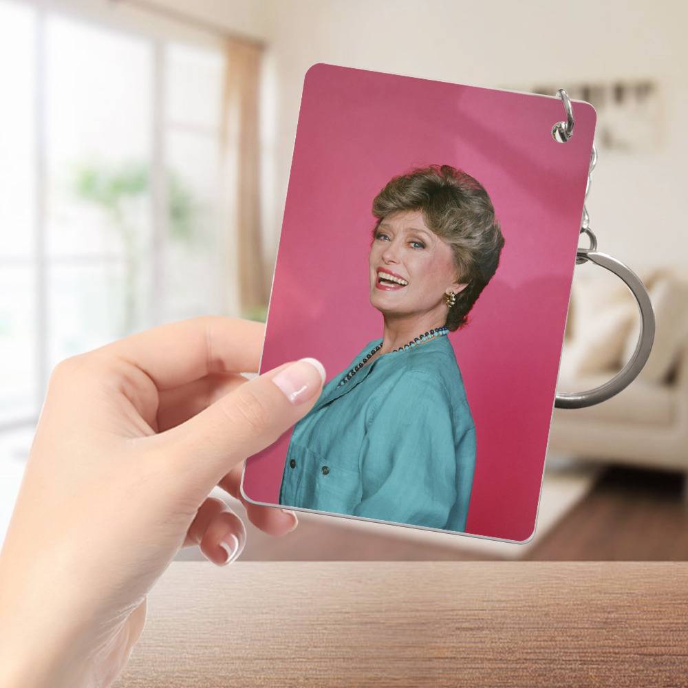 Golden Girls Blanche Keychain with Hand Sanitizer Bottle Holder