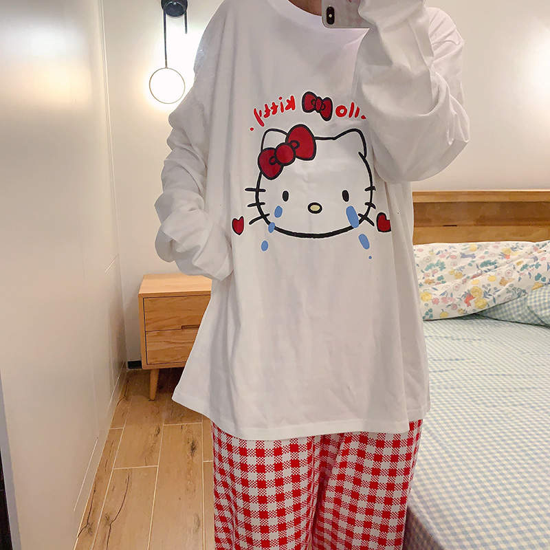 Hello Kitty Pajama Pants, Sanrio Hello Kitty Summer Loose Thin Pants ...