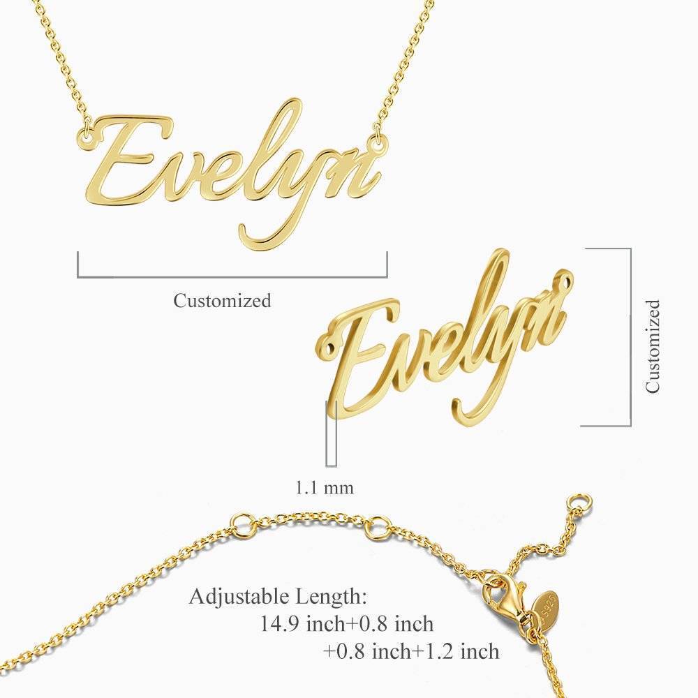 Personalized Name Necklaces 14K Gold Name Necklace Gifts Ideas for