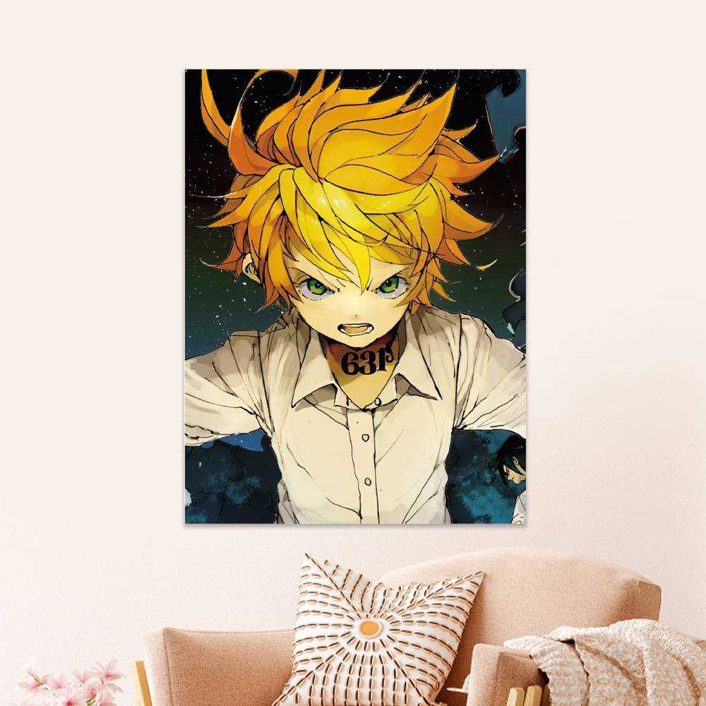 The promised neverland pop art Wood Wall Art by ballooonfish
