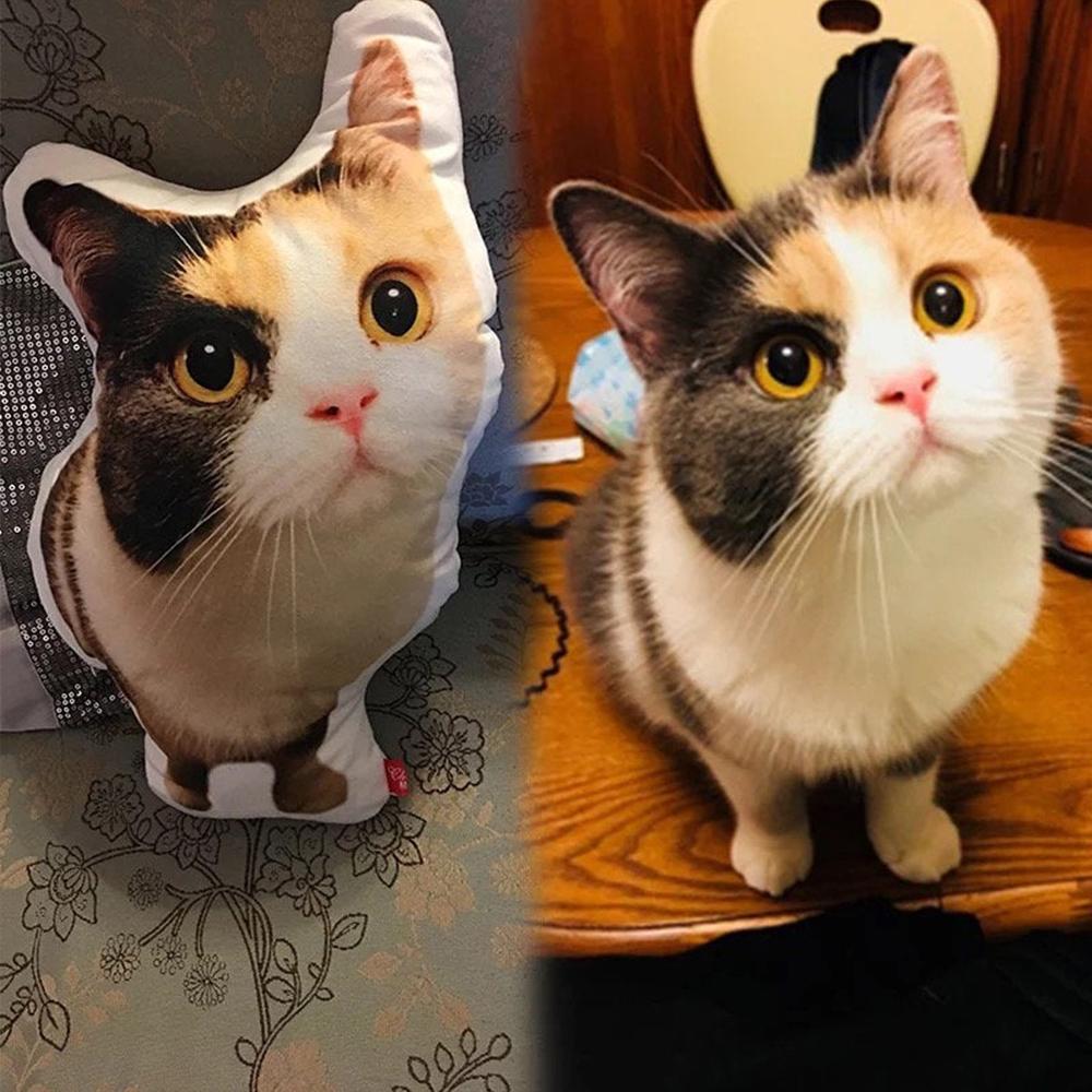 Custom Pet Photo Pillow, Custom Pet Face Pillow, 3D Portrait Pillow ...
