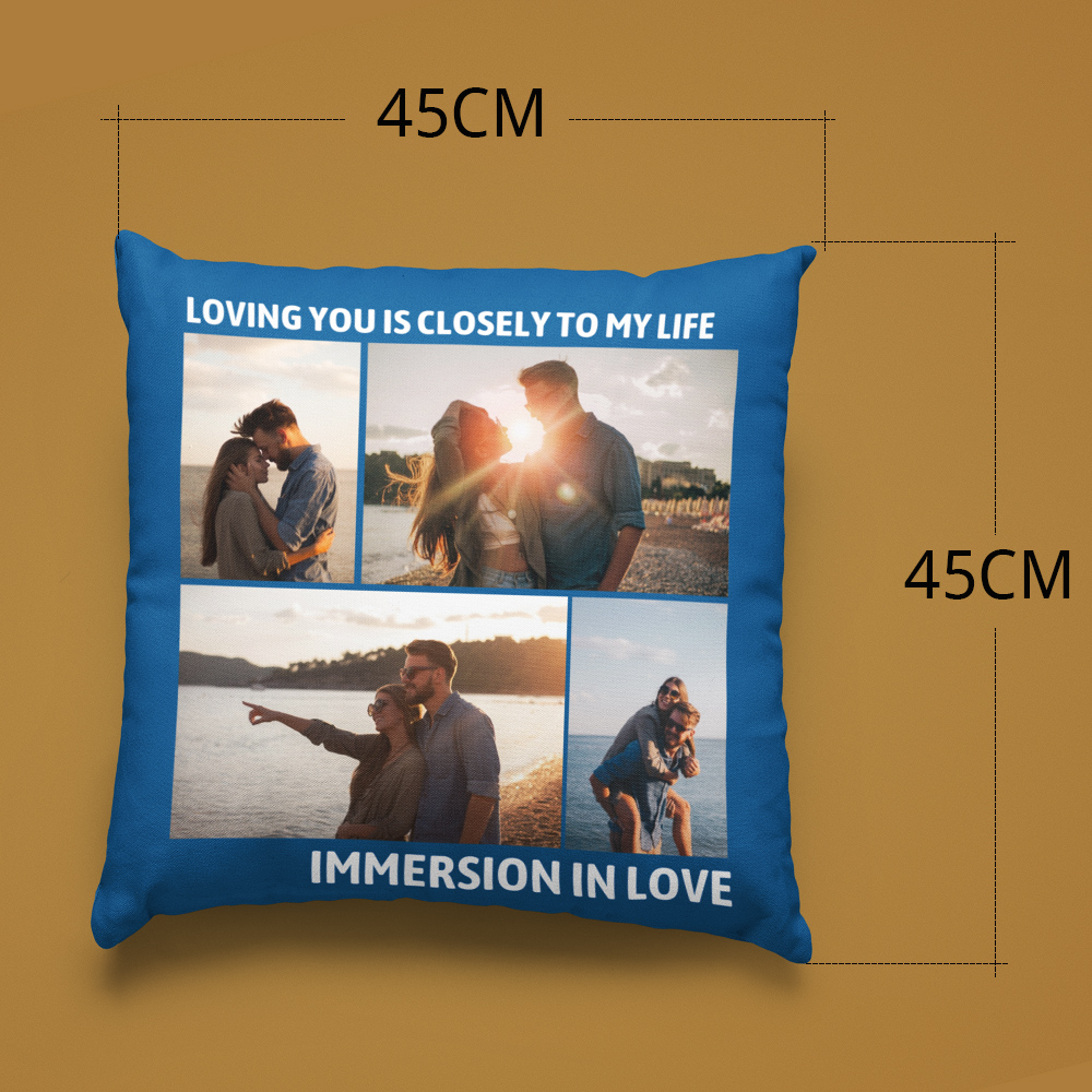 Custom Photo Collage Pillow Personalized Photo Gifts Unique Customized