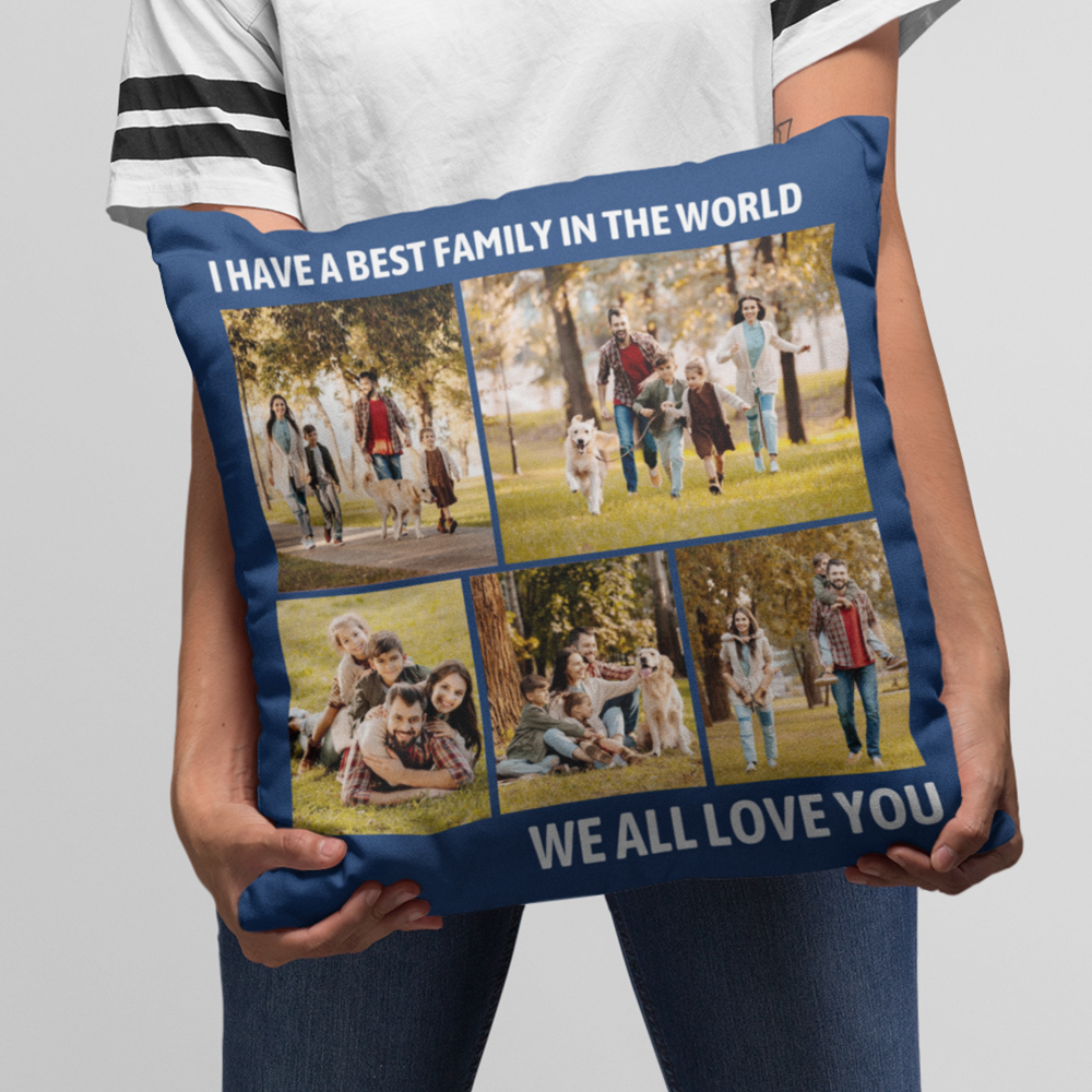Custom Photo Collage Pillow Personalized Photo Gifts Unique Customized