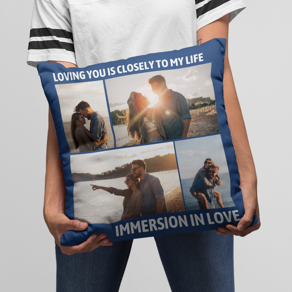 Custom Photo Collage Pillow Personalized Photo Gifts Unique Customized