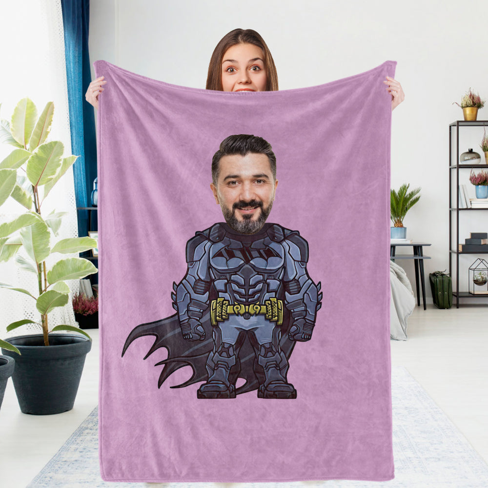 Gifts for Son Custom MiniMe Blanket Batman Blankets Personalized Face