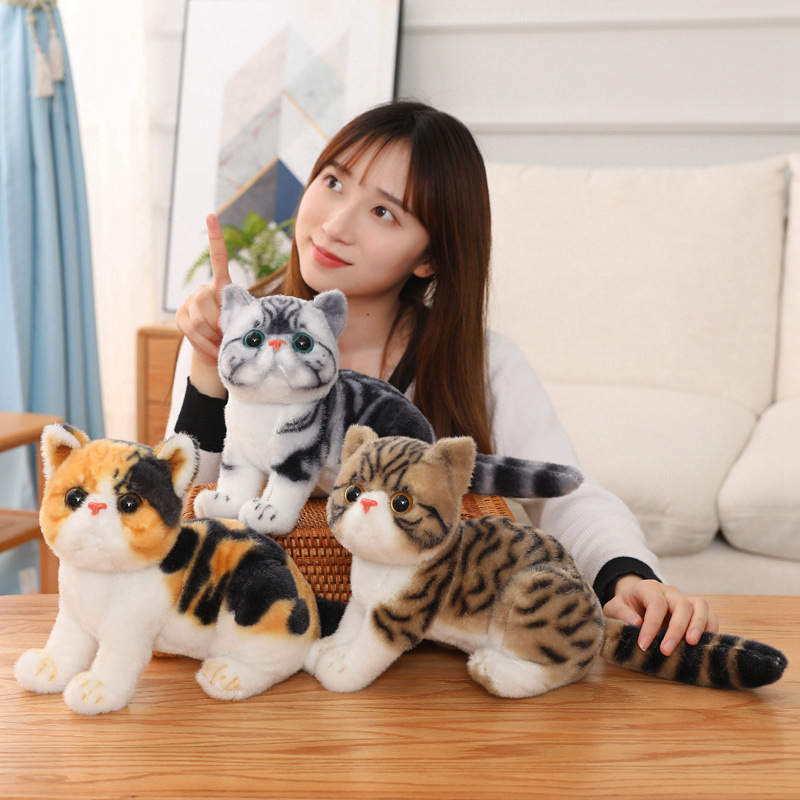 Comfortable And Soft Simulation Cat Plush Toy Doll Decoration for Everyone