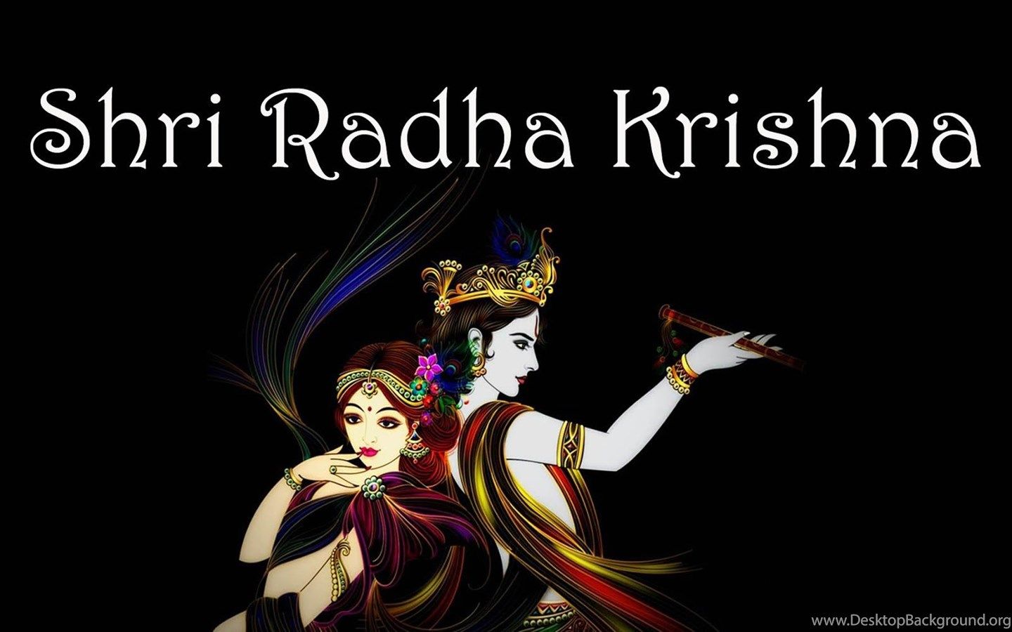 Radhe Krishna Hd Love Wallpaper Black