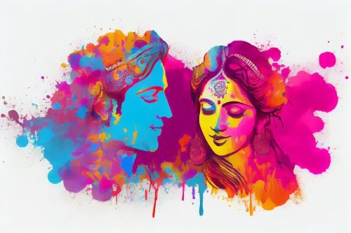 Radha Krishna Holi Wallpaper