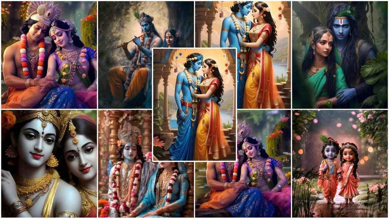 Romantic Radha Krishna Love Hd Wallpaper