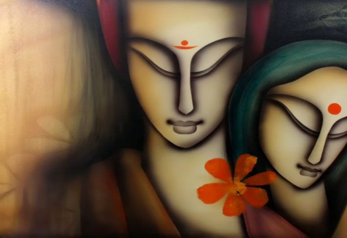 Romantic Radha Krishna Wallpaper