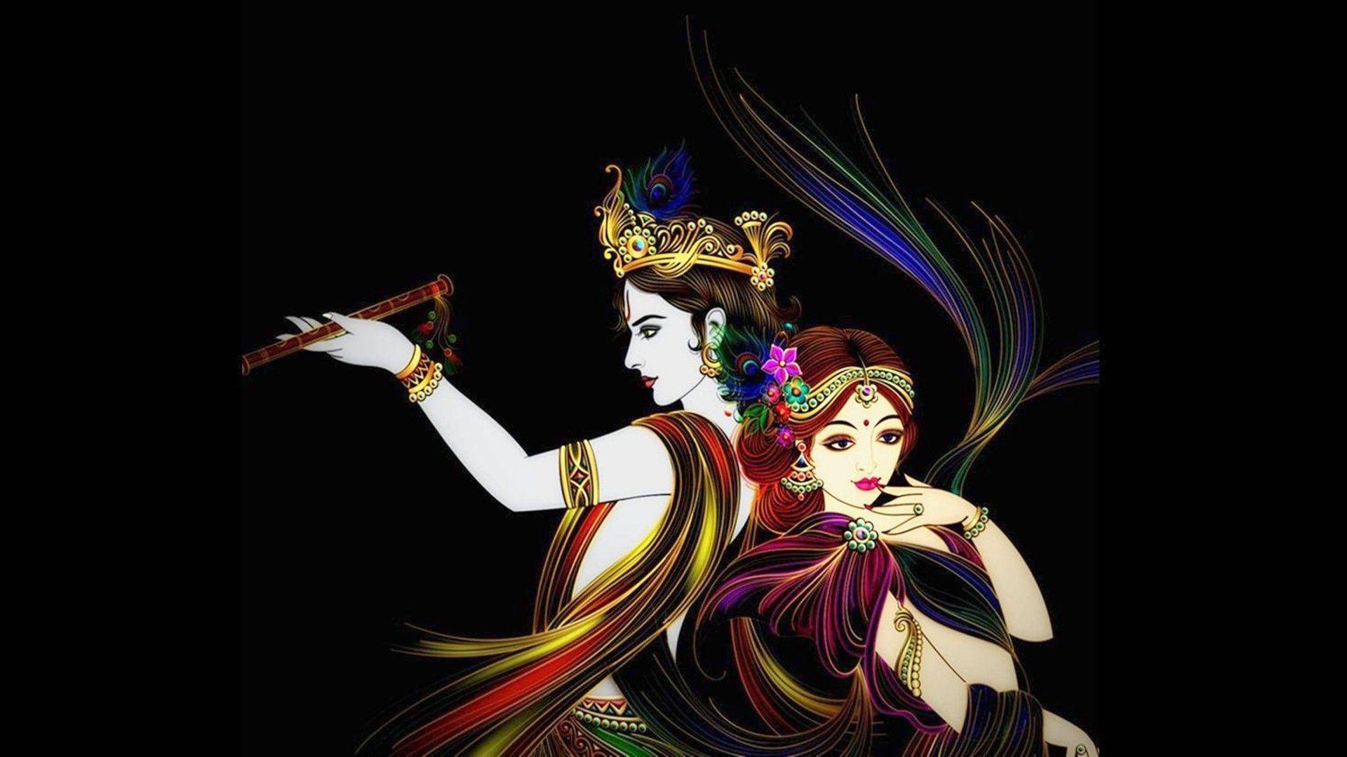 Romantic Radha Krishna Love Hd Wallpaper