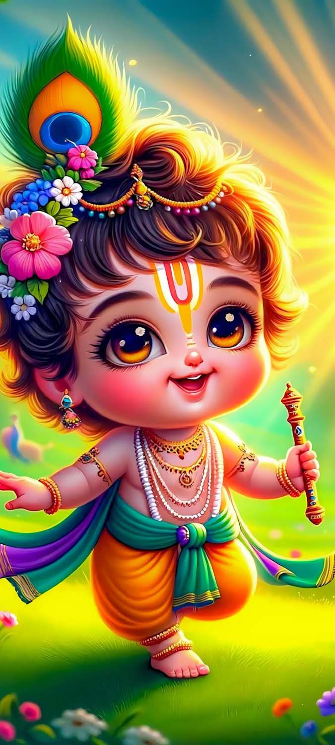 Little Krishna Wallpaper 26 | krishnawallpaperhd4k.in