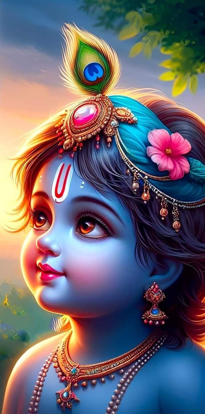 wallpaper for mobile little krishna