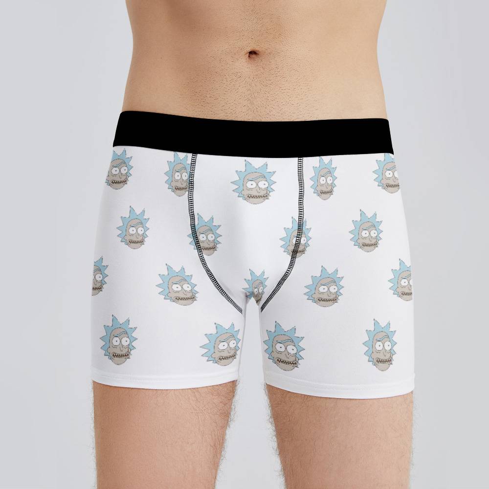 Rick and Morty Boxer Set - Rick and Morty Mens Sock and Underwear Combo Set  - Rick & Morty Adult Boxers and Socks Set Blue, X-Large 