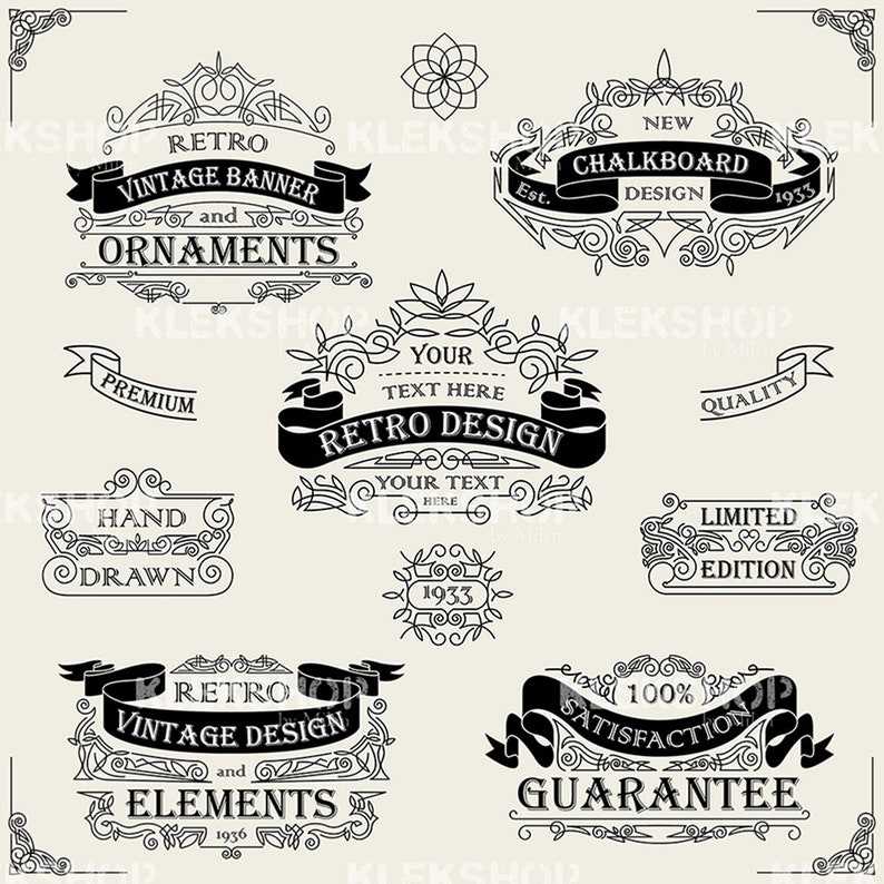 Ribbon Label Linear Collection Frames Ribbon Banner Svg 