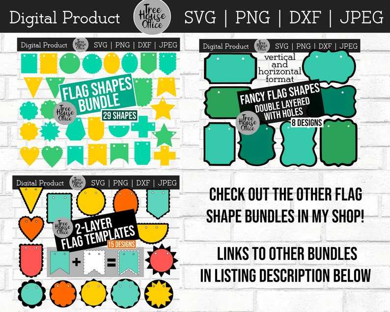 Layered Flag Shapes Banner SVG Pennant Banner Svg#3