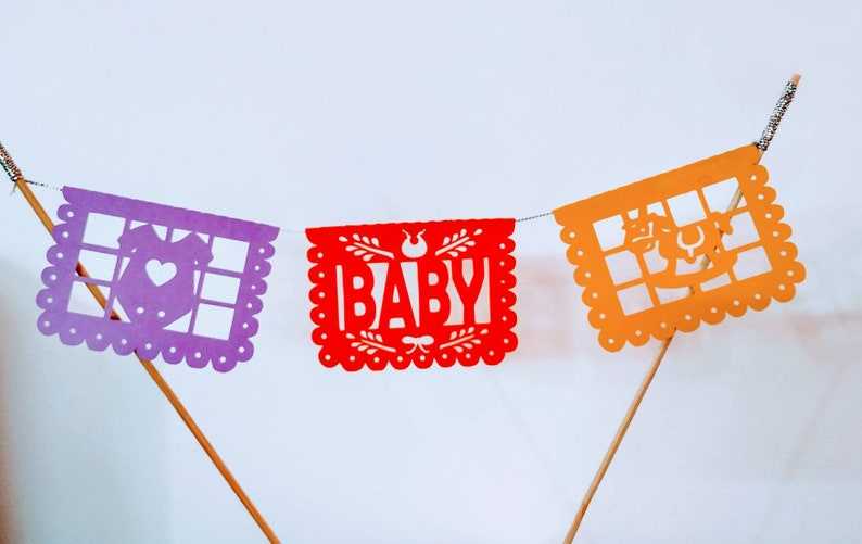 3 SVG Cut Files TEMPLATES Papel Picado Mini banners cake topper  Silhouette Banner Svg#2