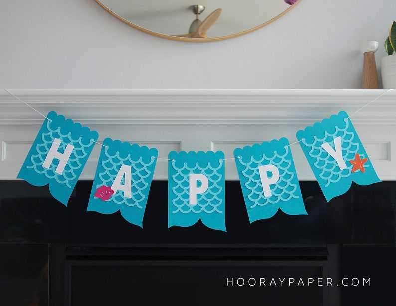 Mermaid Flags SVG Cutting Files for Cricut Birthday Banner Svg