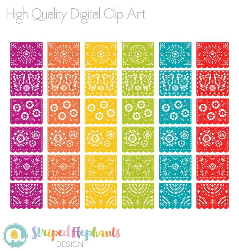 Printable Papel Picado Clipart Banner Svg#4