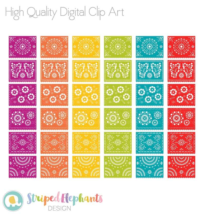 Printable Papel Picado Clipart Banner Svg#8