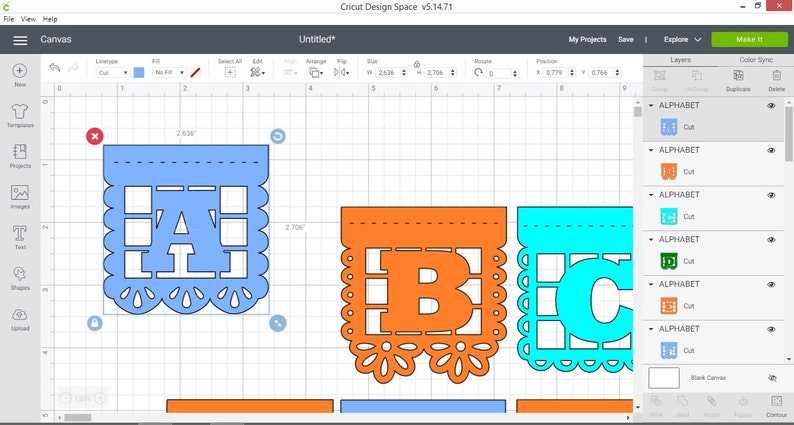 Alphabet svg mini banners papel picado templates cut files  Banner Svg#4