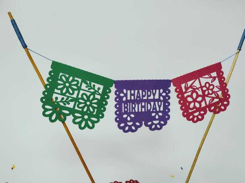 4 SVG CRICUT cut files TEMPLATES Papel Picado Mini banners Birthday Banner Svg#3