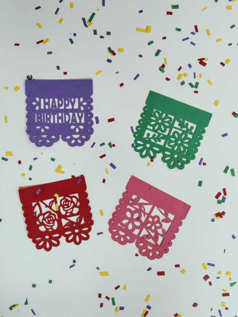 4 SVG CRICUT cut files TEMPLATES Papel Picado Mini banners Birthday Banner Svg#4