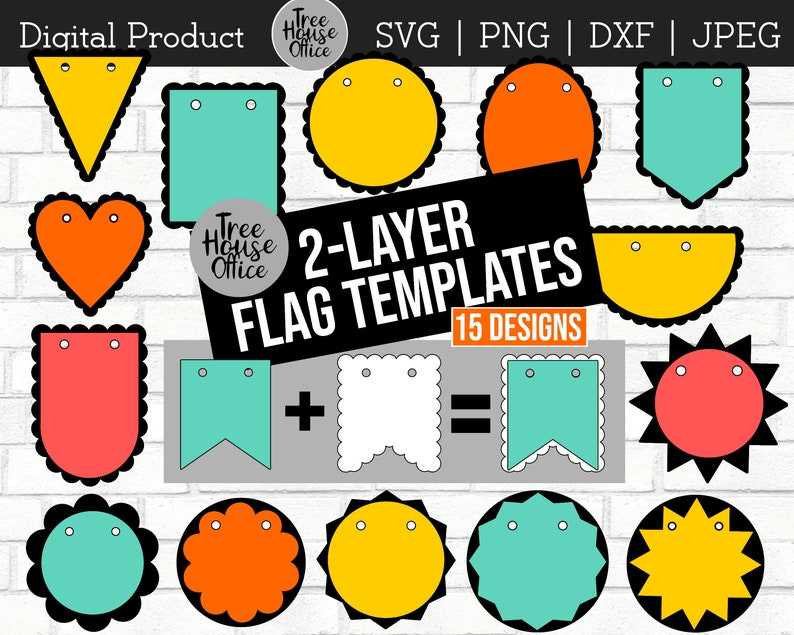 Layered Flag Shapes Banner SVG Pennant Banner Svg#4