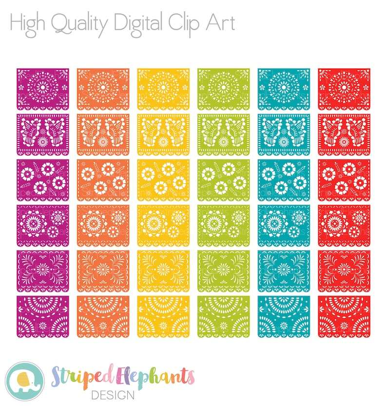 Printable Papel Picado Clipart Banner Svg#7