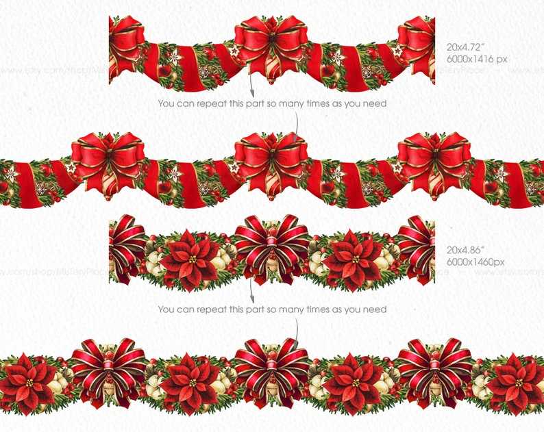 Christmas garland PNG clipart. Ribbon Banner Svg#4