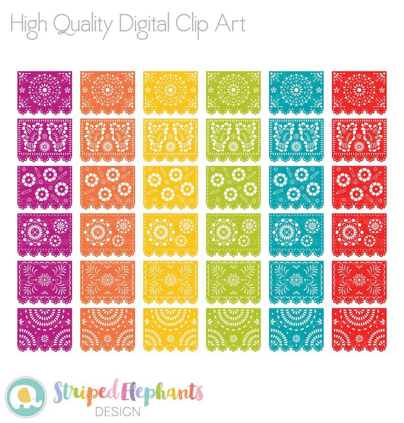 Printable Papel Picado Clipart Banner Svg#5