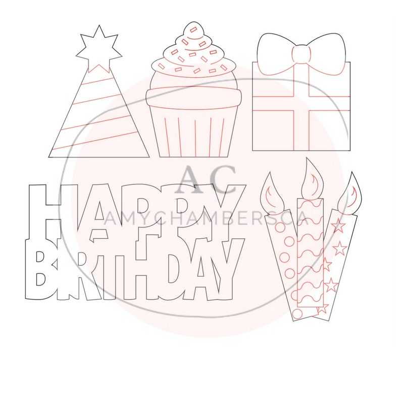 Laser Cut File SVG Digital File  Birthday Banner Svg#3