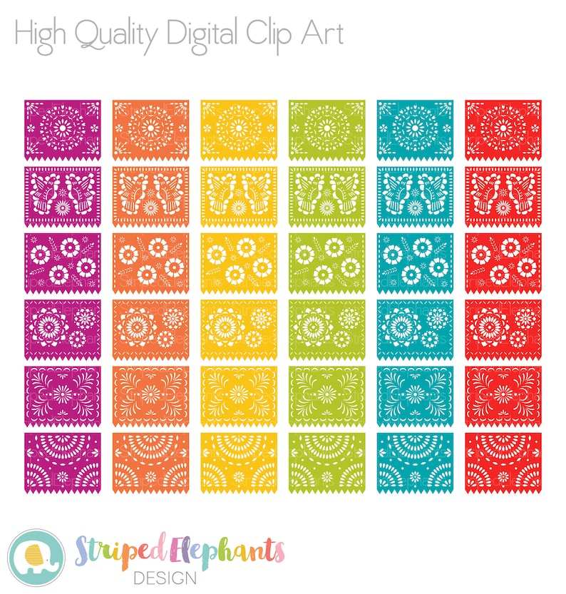 Printable Papel Picado Clipart Banner Svg#3