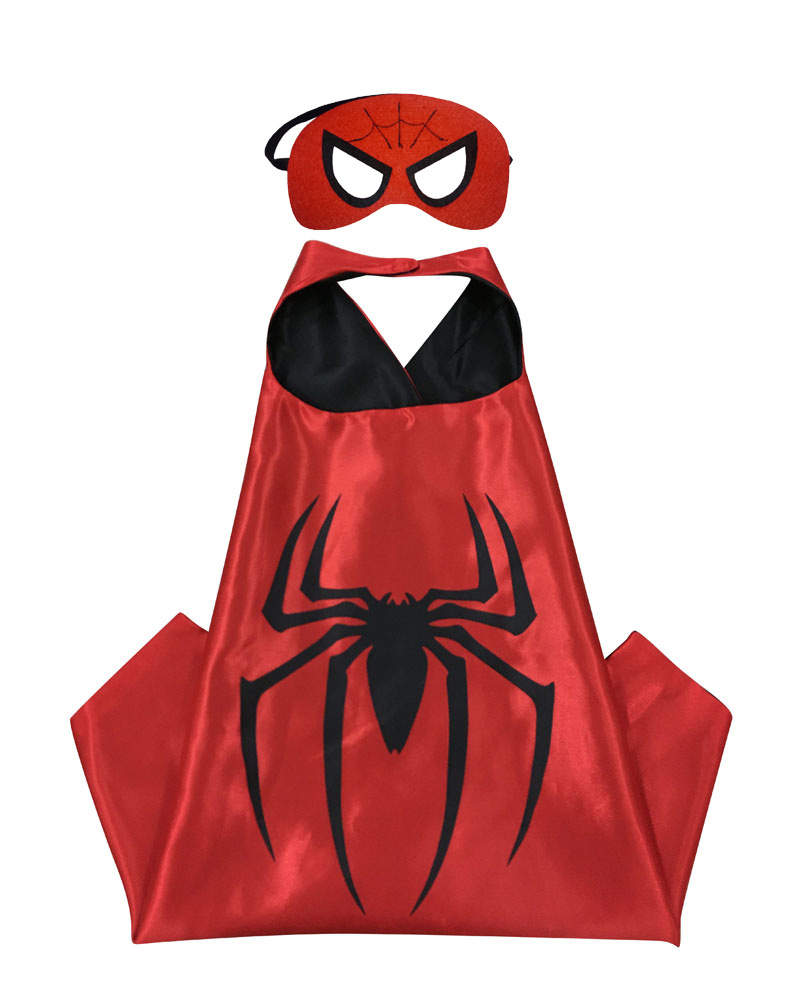 Custom Spiderman Cape, Mask, Cuffs Set, Spiderman costume kid, Personalized  Superhero Costume 