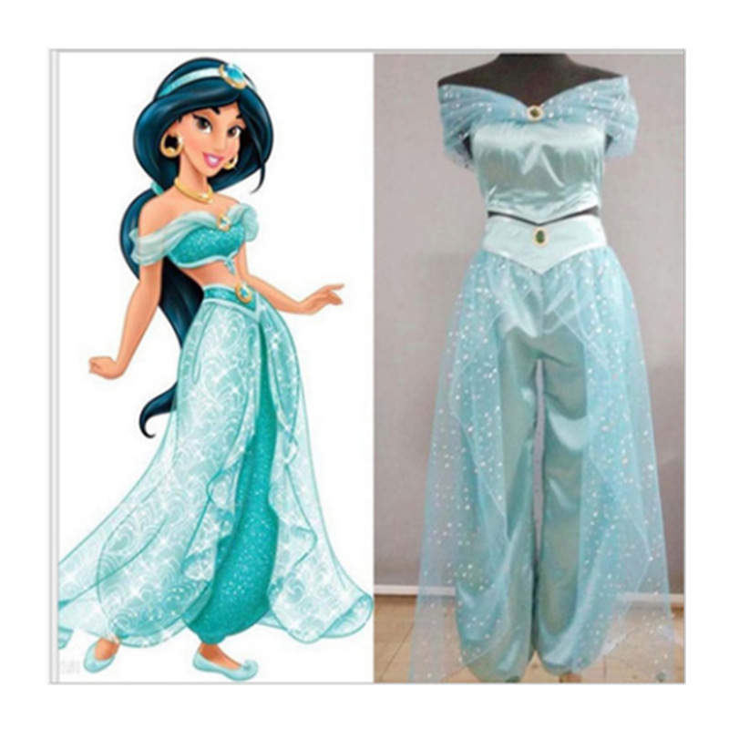 Aladdin and the Magic Lamp Jasmine Princess Cosplay Costume