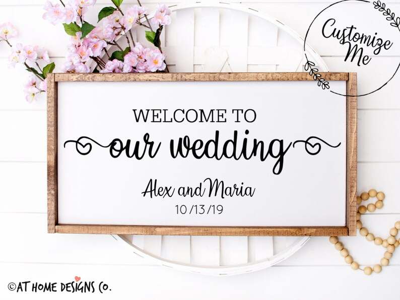 Wedding Welcome Sign Svg Welcome to Our Wedding (Instant Download) 